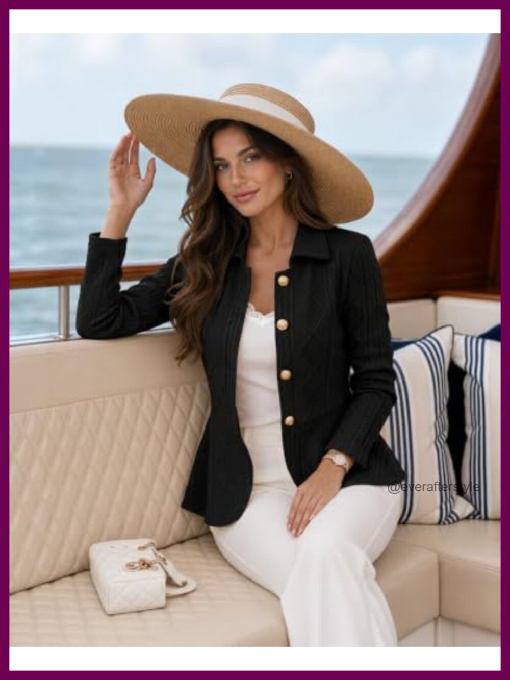 Cable Knit Button Front Ruffle Hem Lightweight Cardigan Jacket - Picture 5 of 6